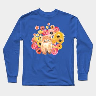 Little Garden Ginger Kitten Long Sleeve T-Shirt